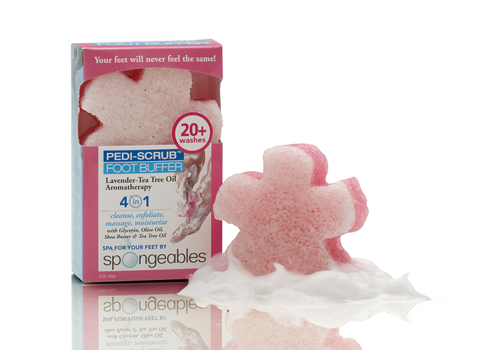 Spongeables Pedi-Scrub Foot Buffer, Lavender Scent, Contains