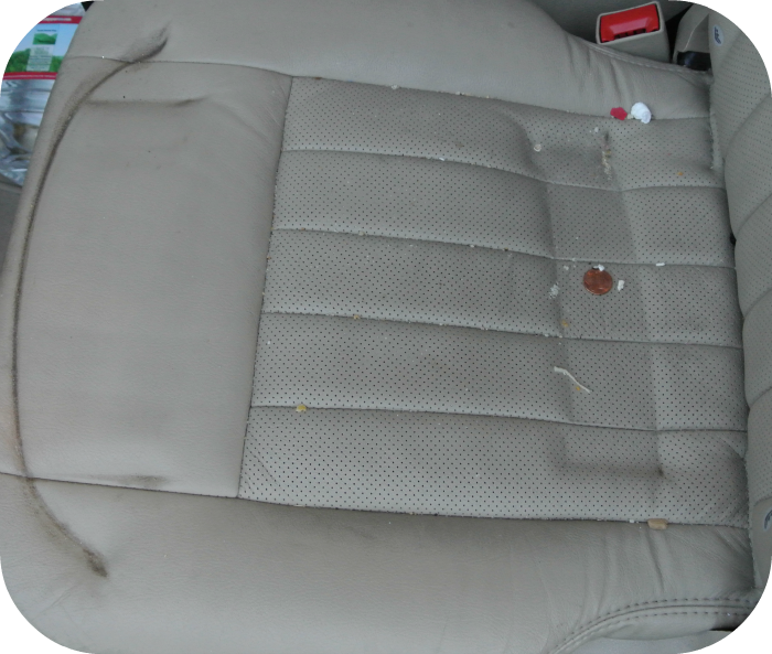 dirty vehicle seat