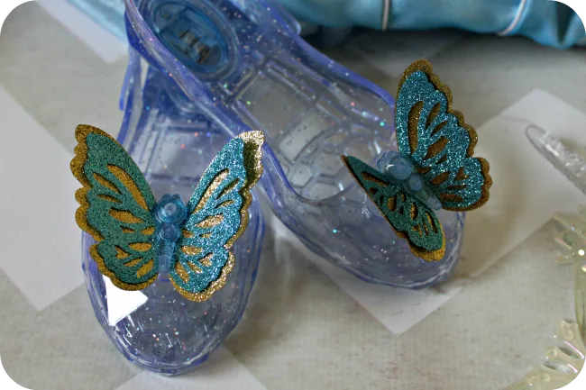 Cinderella 2015 Glass Slipper Butterflies, Cinderella Shoe Butterflies,  2015 Cinderella Gold Butterflies