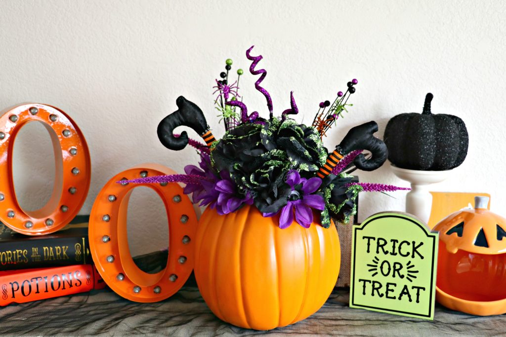 Floral Halloween Pumpkin