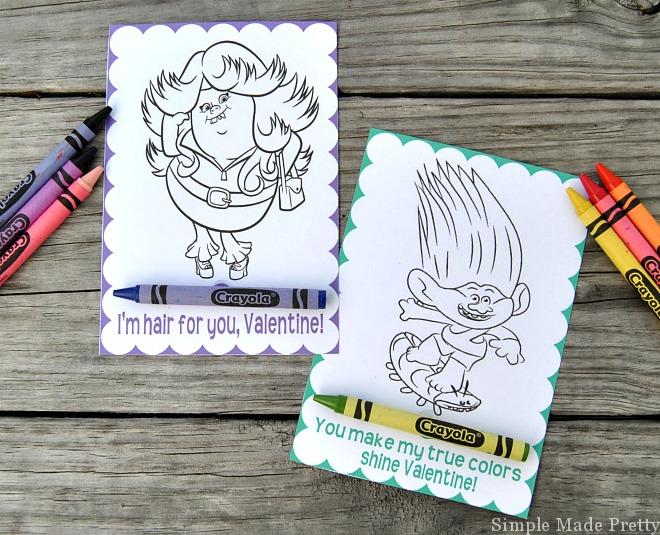 Trolls Valentines Day Card Printable