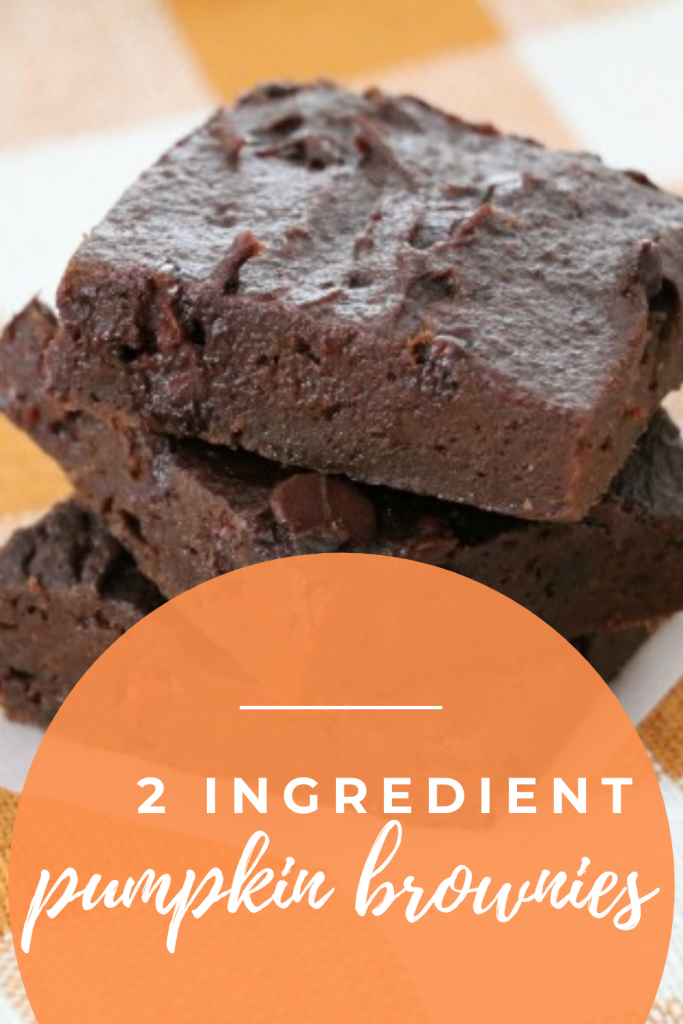 2 ingredient Pumpkin Fudge Brownies