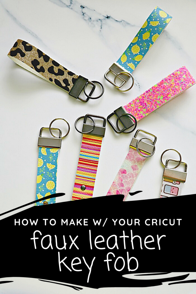 how to make faux leather key fobs with your cricut