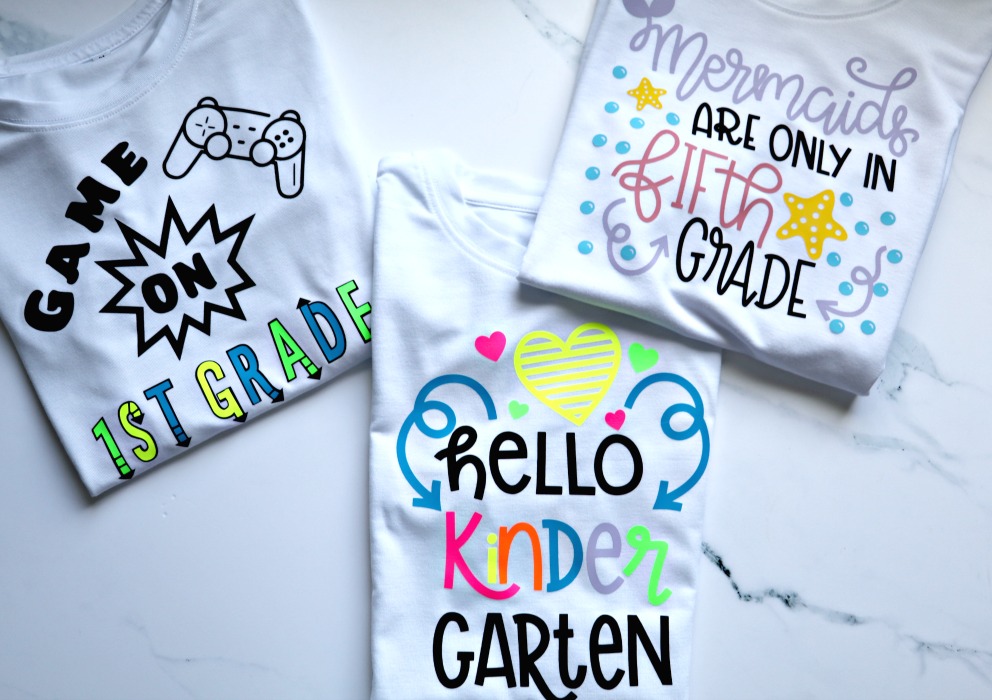 Back-to-School Cricut Personalized Shirts for Kids