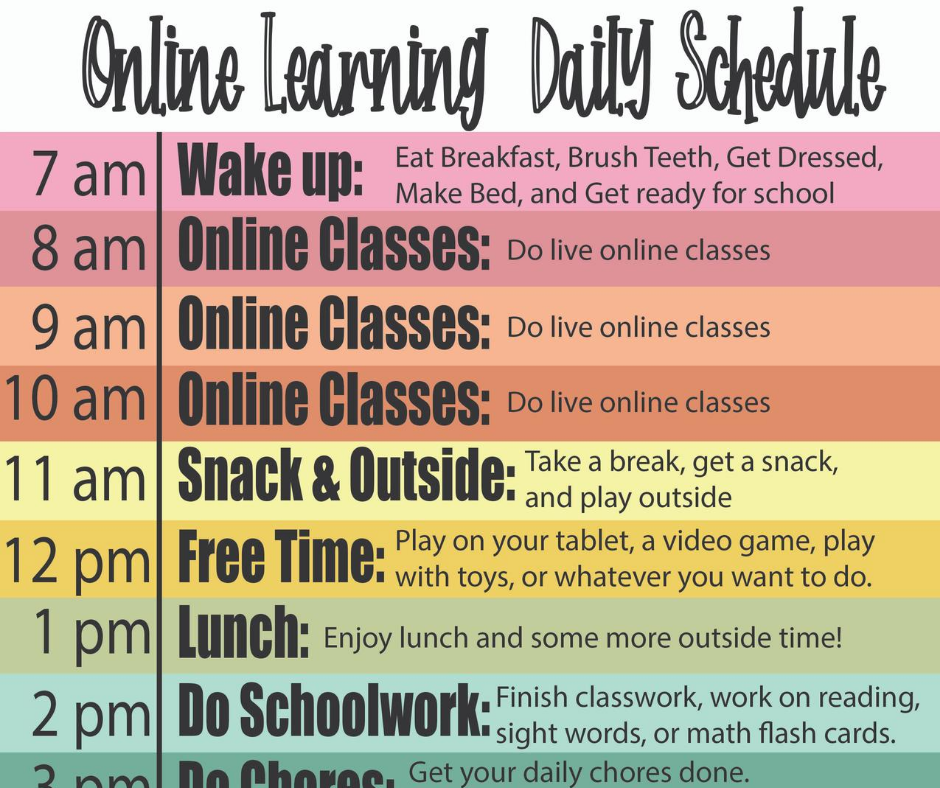 Daily Learning Schedule For 3 Year Old