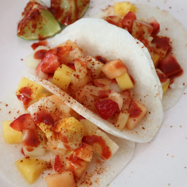 jicama wrap fruit tacos