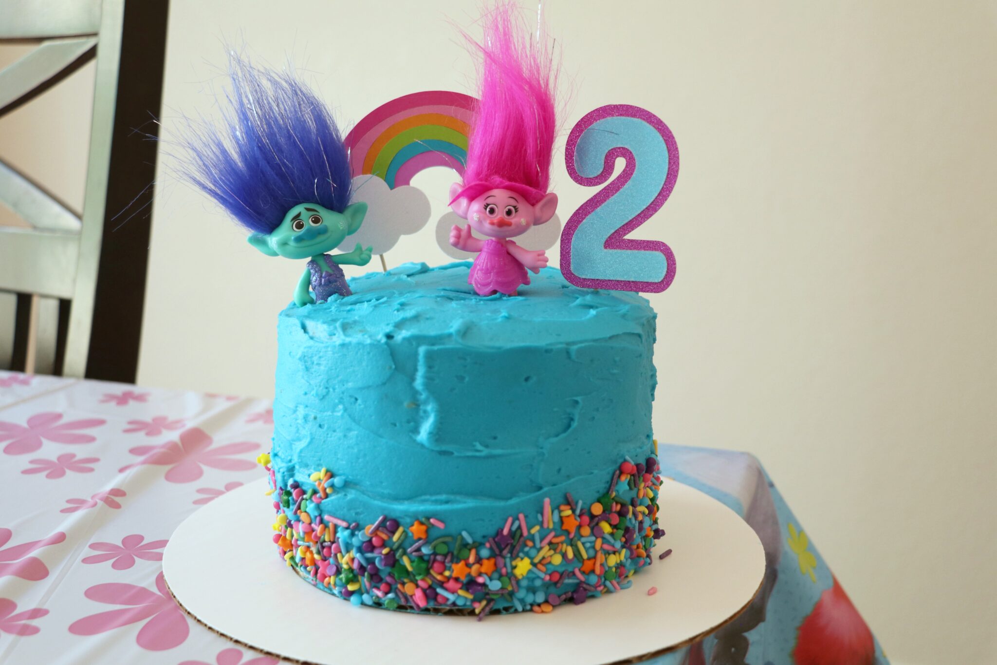 Homemade Trolls Birthday Cake The Denver Housewife 2543