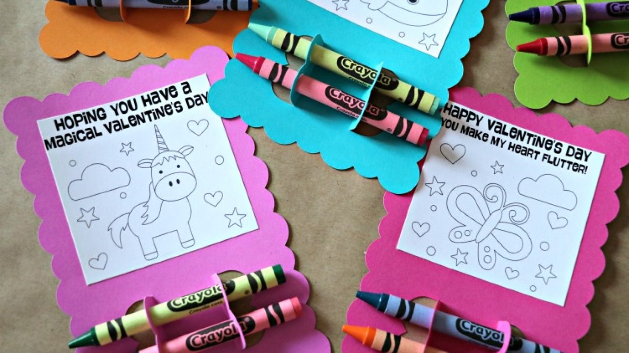 Diy Coloring Card Valentines The Denver Housewife