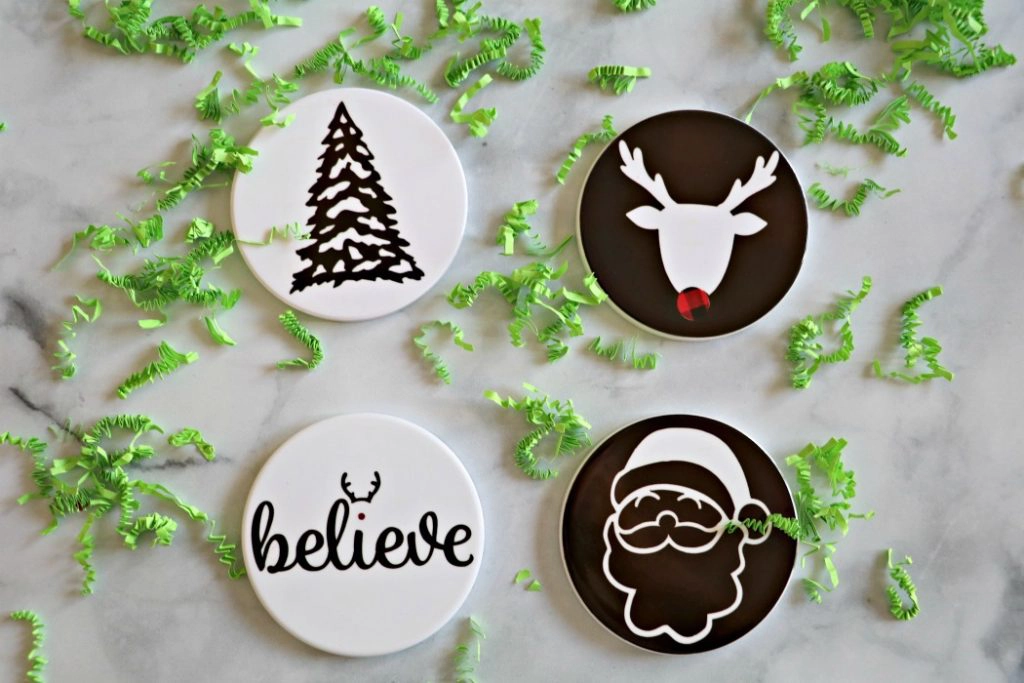 5 Little Monsters: Christmas Coasters with Infusible Ink