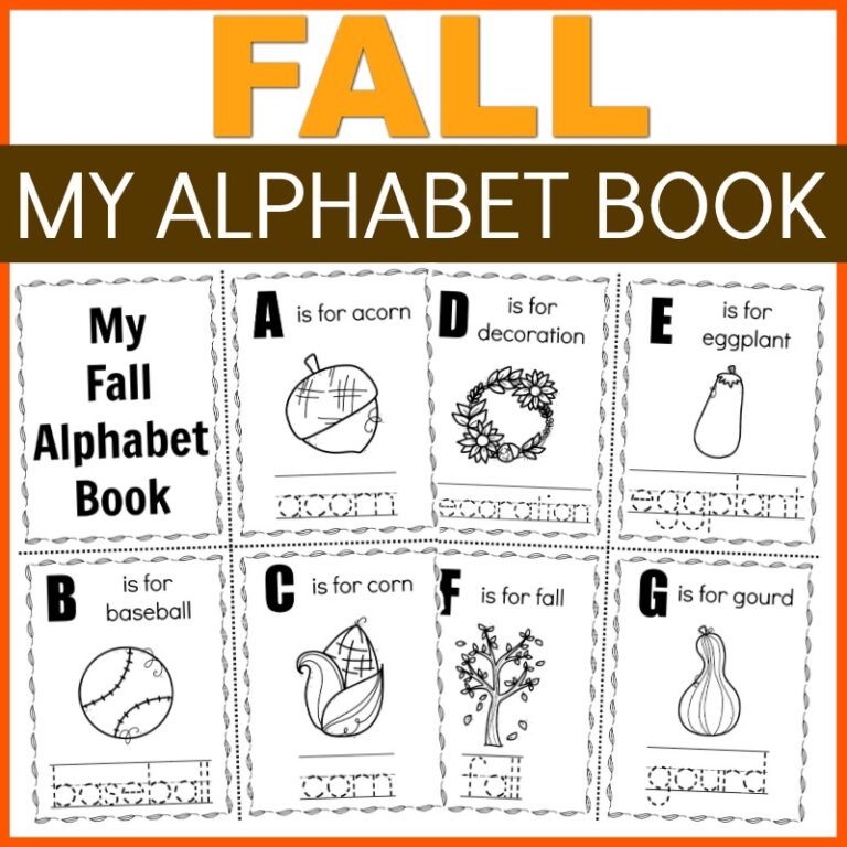 Fall Alphabet ABC Book Printable » The Denver Housewife