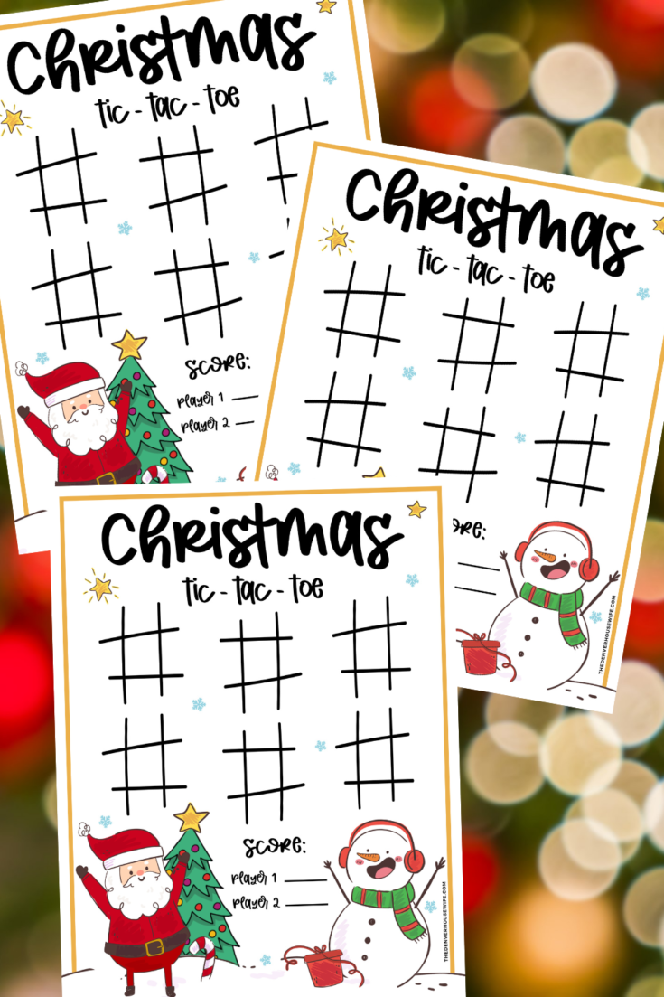 Christmas Tic Tac Toe Printable The Denver Housewife