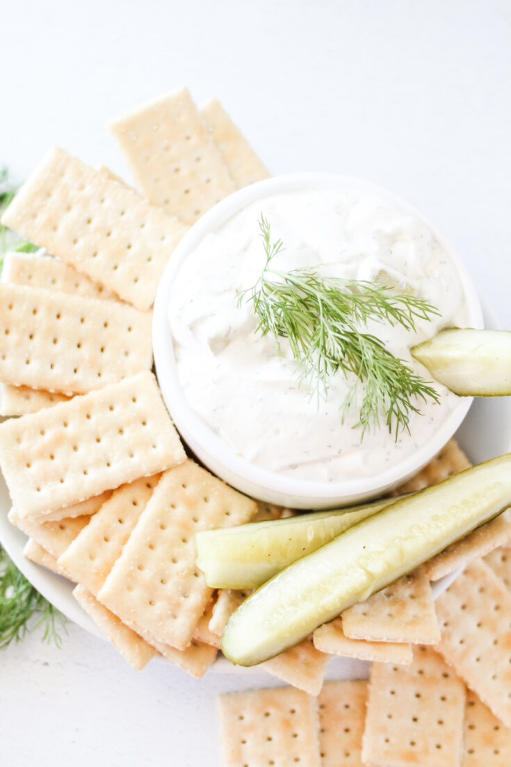 Easy Dill Pickle Dip Recipe » The Denver Housewife