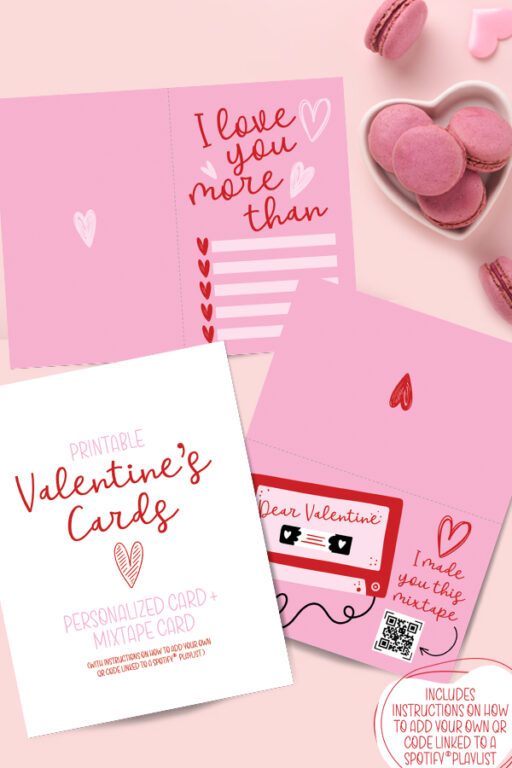 How to Make a Spotify Playlist Valentine's Day Card w/ Free Printable