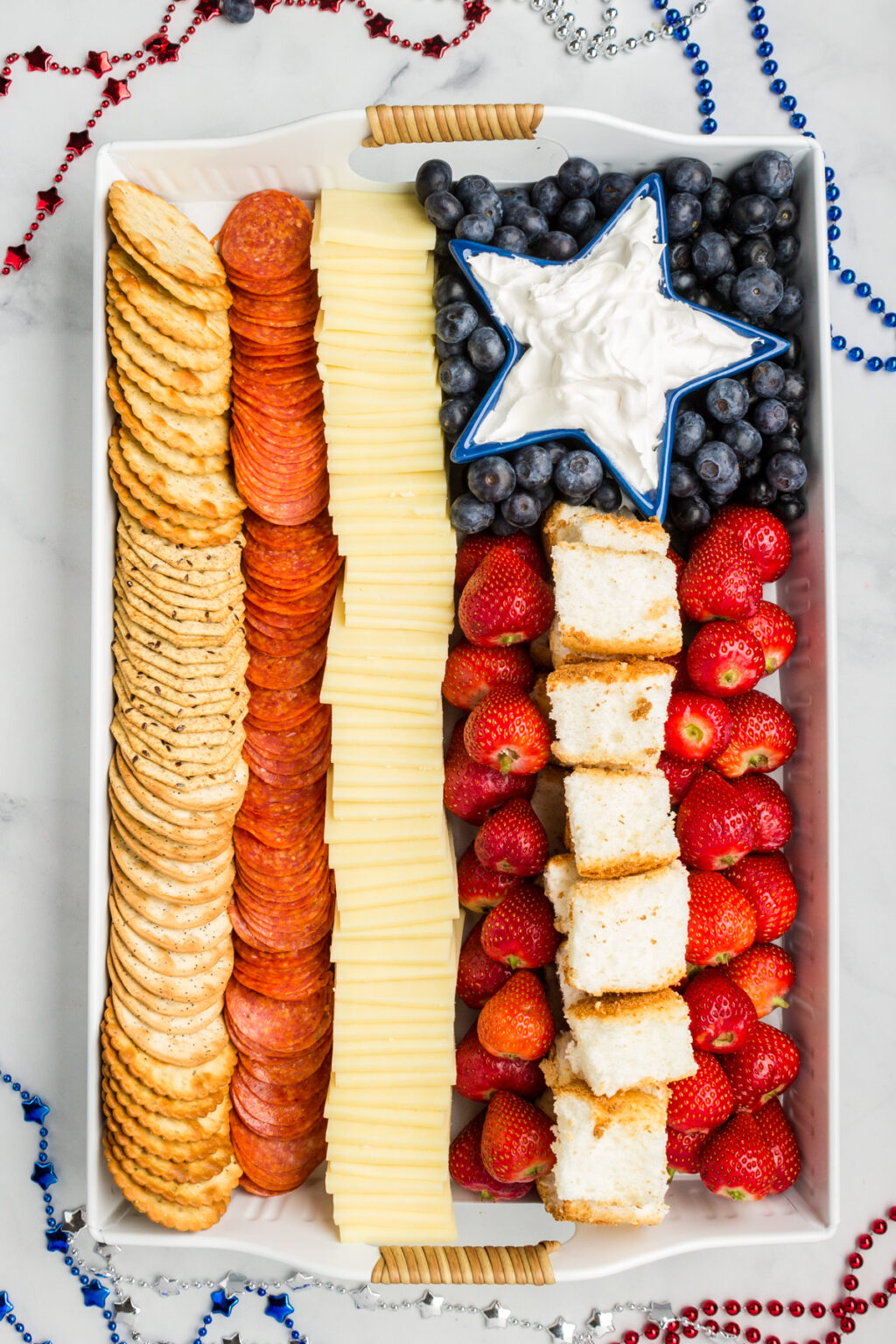 American Flag Patriotic Charcuterie Board » The Denver Housewife