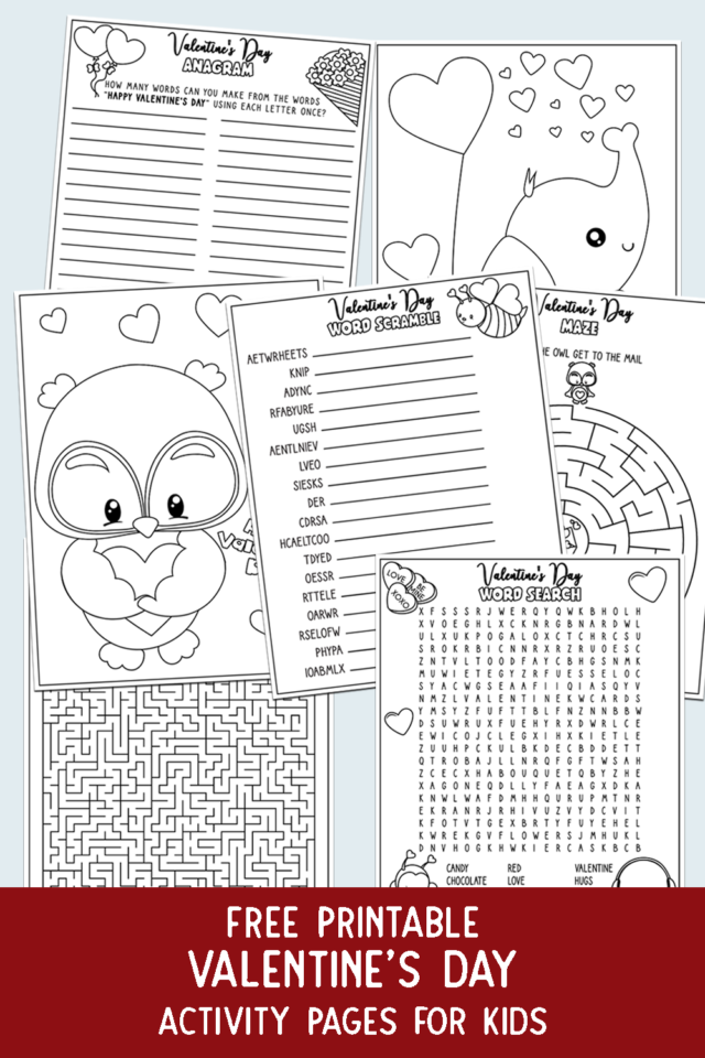 Free Printable Valentine's Day Activity Pages » The Denver Housewife