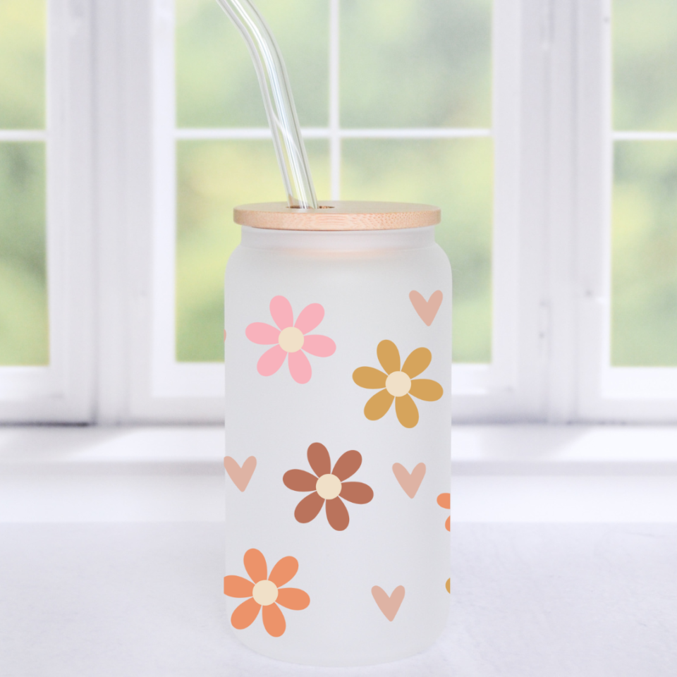 Boho Daisy Libbey Glass Can Wrap » The Denver Housewife