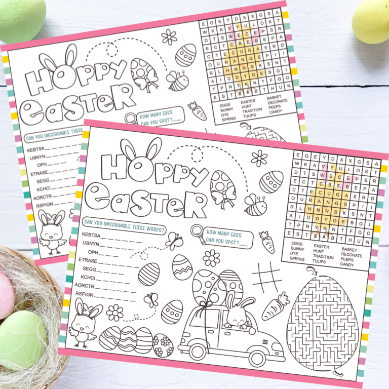 Easter Activity Placemat » The Denver Housewife