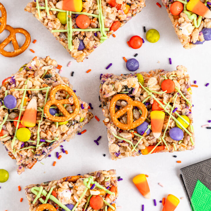 Halloween Candy Rice Krispie Treats