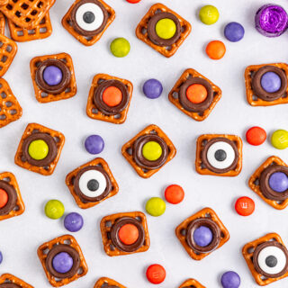 Halloween Rolo Pretzels Monster Eyes