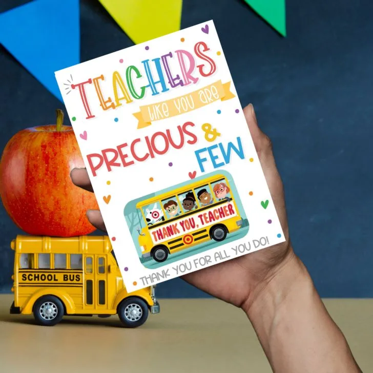 Free Printable Teacher Appreciation Week Gift Card Holder